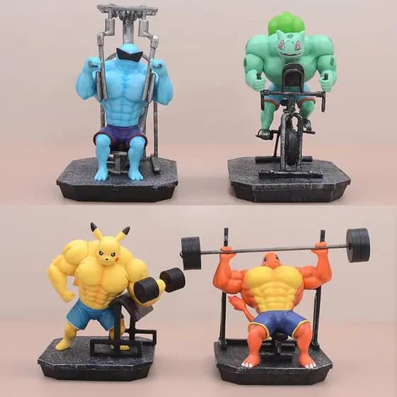 Anime Figura De Ação Pokemon Gk Pikachu Bulbasaur Estátua Estatueta Série Coleção Presentes De Aniversário De Musculação Pvc 7 "