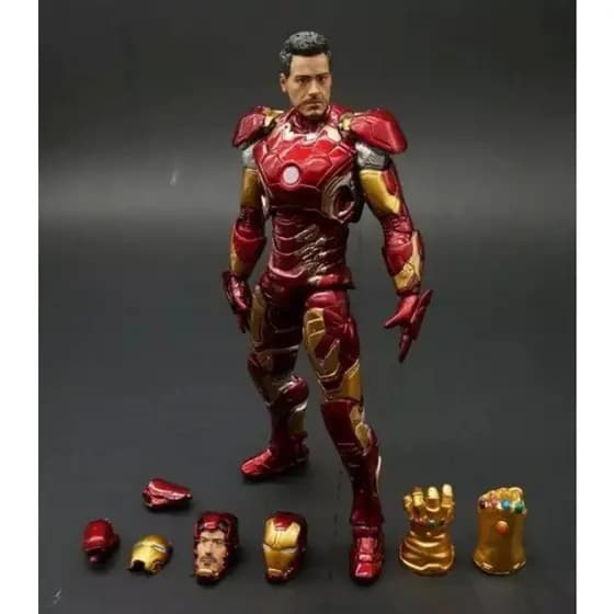Liga Dos Vingadores 2 Herói Homem De Ferro Blindado MK43 Boneca Móvel De 7 Polegadas Modelo De Brinquedo Feito A Mão