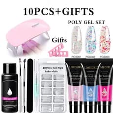 Aprimoramento do Nail conjunto completo de cristal estendido em gel ferramenta de melhoria da unha para limpeza da água