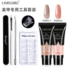 Gel de alongamento de sete pregos, conjunto de gel de cristal, 15m, gel de fototerapia ultravioleta
