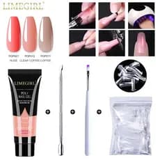 Kit De Unha De Poligel De Limegirl Rapidamente/ Cutícula / Pusher / Extensão De Dedo Para Desenho De Unha