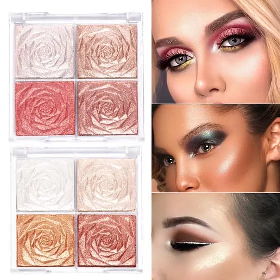 CmaaDu Blush/Sombra De Olhos Iluminador Com 4 Cores
