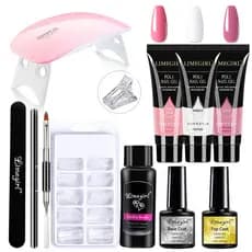 Conjunto De Cola De Unhas Manicure De Luz LED 6W Kit De Extensão Rápida Gel Acrílico Construção Poliamica Design