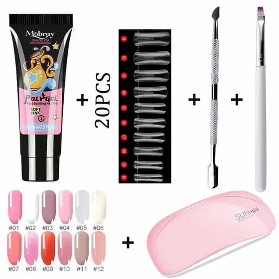 15ml Gel Para Extensão De Unhas Em Polímero Glittering Acrílico Gerador Ultravioleta Manicure