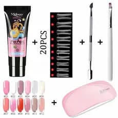 15ml Gel Para Extensão De Unhas Em Polímero Glittering Acrílico Gerador Ultravioleta Manicure