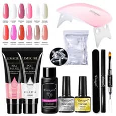 Conjunto De Gel De Unhas De Polietileno Estendida , Adequado Para Manicure Set Solução Acrílica Polimento Design De Arte