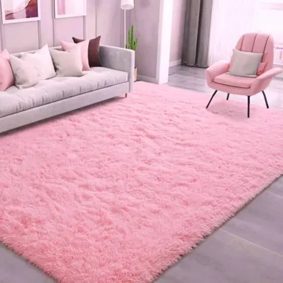Tapete Menina Sala Quarto Felpudo Shaggy Macio 1,00 X 1,40 m