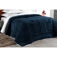 Coberdrom Queen Edredom Sherpa (pele De Carneiro) Mais Manta Soft Varias Cores