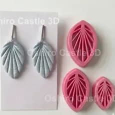 kit 3 Cortadores  Brinco Molde - Peças para Artesanatos Biscuit Pasta americana Argila