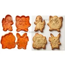 Kit 4 cortadores + 4 marcadores Personagens para Biscoito/Pasta Americana