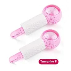 Esfera Para Cromoterapia e Massagem  Facial  Rosa Glitter Tamanho P