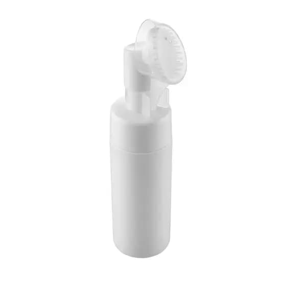 Frascos Pump Branco Espumador Com Escova 150ml Para Limpeza Facial Escolha a Quantidade