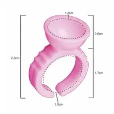 100 Anéis de Plástico Descartável Batoque Rosa