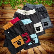 kit com 4 bermudas tactel elastano premium shorts cargo bolso zíper street skate academia praia M ao Plus