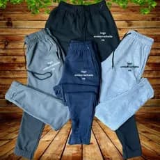 Calça moletom Jogger cargo grossa masculina unissex peluciada inverno frio