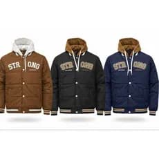 Jaqueta bobojaco colegial peluciada masculina estilosa ops school inverno frio