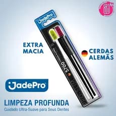Kit 2 Escovas de Dente JADEPRO Pro-Slim 5700 cerdas alemãs Extra Macia