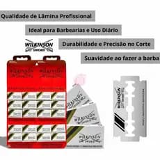 Kit com 30 unidades Lâmina De Barbear Gilete Wilkinson Original Cartelas Barbearia