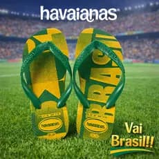 Chinelo Havaianas Brasil Copa 2026 Verde Amarelo Original Sandália Masculino Feminino Antiderrapante