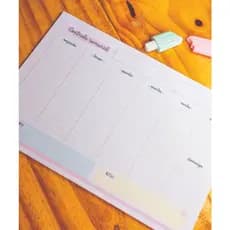 PLANNER SEMANAL BLOCADO A4 PLANEJADORES DIÁRIO ORGANIZADORES PERSONALIZADO BLOCO DE NOTAS