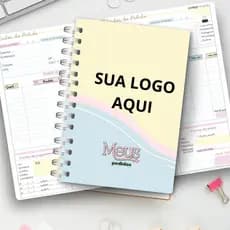 CADERNO DE PEDIDO COM LOGO CONTROLE FINANCEIRO EMPREENDEDORA PERSONALIZADO BLOCO DE NOTAS FOLHA