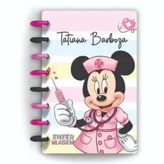 CADERNO DE DISCOS INTELIGENTE GRANDE MINEI ENFERMAGEM PAPELARIA A4, A5 COLEGIAL UNIVERSITÁRIO PERSONALIZADO ESCOLAR