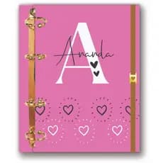 CADERNO FICHÁRIO ARGOLADO PERSONALIZADO A5 15X21 E UNIVERSITÁRIO 18X26 AGENDA PLANNER PAPELARIA