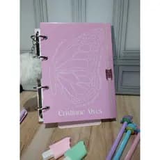 CADERNO FICHÁRIO PERSONALIZADO BORBOLETA A5(15X21) UNIVERSITÁRIO(18X26) A4 FOLHAS SOLTAS, AGENDA, PLANNER VOLTA AS AULAS