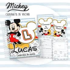 Caderneta de Saúde Mickey Minnie Princesas Disney Personalizada  Bebês e Crianças  Controle de Vacinação personagens