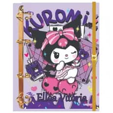 CADERNO FICHÁRIO ARGOLADO PERSONALIZADO KUROMI LABUBU DISNEY A5 E UNIVERSITÁRIO18X26 PAPELARIA AGENDA ESCOLAR
