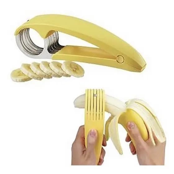 CORTADOR FATIADOR DE BANANAS, ALIMENTOS E LEGUMES PRATICIDADE NO DIA A DIA COM BANANAS FATIADAS