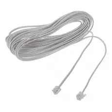 Fio Telefone Cabo Telefônico Rj11 4 Vias 5 Metros - Ref. MB71140 Branco