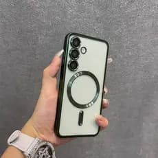 Samsung S22PLUS s22 + s22 plus SM-S906B/DS S906U S906U1 Capa Protetora Transparente Com Bobina De Carregamento Magnético