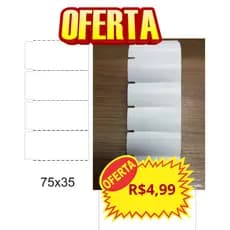 Etiqueta Gondola 75x35 Mm Couchê Não Adesiva Branca