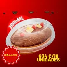 Embalagem Plástica G34 Galvanotek Transparente para Doces, Bolos e Salgados | 10 Unidades