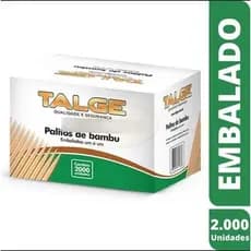Palito de Dente Caixa Com 2000 Unidades Feito De Bambu Embalado Talge