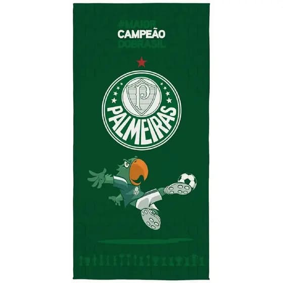 Toalha Banho Lepper Aveludada Transfer Palmeiras 70 cm x 1,40 m