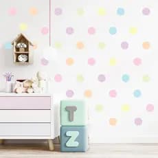 Adesivo de Parede Infantil - 150 Bolinhas - Tons Pastel - Quarto - 014ir