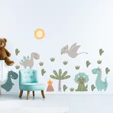 Adesivo de Parede Infantil - Dinossauros - Quarto - Bebê - Menino - Menina - 019ir