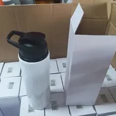 Squeeze Branco Alumínio para Sublimação 750ml - 2 a 6 unidades Alto Brilho