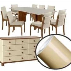 Adesivo de mesa Laca BRANCO E BEGE OFF WHITE Película Lavável Mesa Porta de Vidro Envelopar Laquear