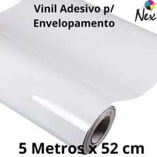 Vinil Adesivo BRANCO Laca Lavável Semi Brilho Para Porta de Vidro Cozinha Móveis 5 metros x 52cm