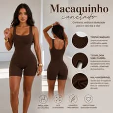 Macação feminino canelado para academia macaquinho poliamida confortavel fitnes barato canelado