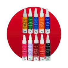 Kit 10 Unidades Corante Soft Gel Iceberg Chef 25g Comestível Softgel Para Bolo Chantilly Confeitaria