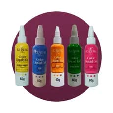 Kit 5 Unidades Corante Liquid Gel Iceberg 60 gramas