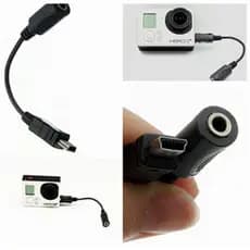 Cabo Mini Usb Para 3,5mm De Áudio Microfone Mic Adaptador Para Microfone Gopro Hero 3 Câmera
