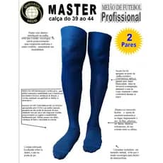 Meião de Futebol AZUL MARINHO - KIT c/ 2 PARES - Profissional - ORIGINAL Universal Meias - Adulto - Juvenil - Infantil