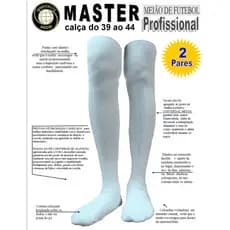2 Pares Meião de Futebol Futsal BRANCO Profissional - ORIGINAL Universal Meias - Adulto - Juvenil - Infantil
