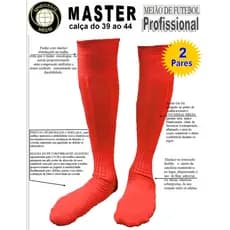 KIT c/ 2 Pares de Meião de Futebol VERMELHO Profissional - ORIGINAL Universal Meias - Adulto - Juvenil - Infantil