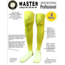 2 Pares de Meião Amarelo Canário -  Futebol Futsal Profissional - ORIGINAL Universal Meias - Adulto - Juvenil - Infantil